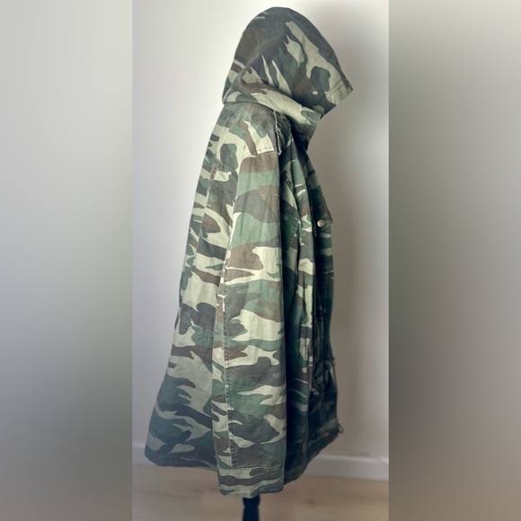 NEW LOOK Women’s 100% Cotton Green Camouflage Hooded Zip Up Jacket  Plus Size 3X - Picture 4 of 16